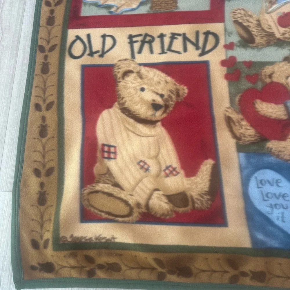 By Collections ETC Throw Blanket Plush Bears Size 51
